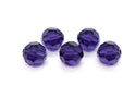 50pcs Adabele Austrian Faceted Round Crystal Beads #5000, Purple Velvet, Size Selections: 4mm/6mm/8mm/10mm
