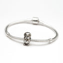 1pc Cute Real Solid Sterling Silver Owl Charm Bead, Compatible with Pandora All Other Charm Bracelets, EC27
