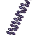 200pcs Creative Club Faceted Teardrop Briolette Crystal Glass Beads, Pendant Drop, Amethyst Purple, 12x6mm, Hole ID 1mm, CCT2-27