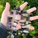 Natural Multi-Color Smoky Quartz Gemstone Stick Point Beads, Irregular, 7mm-23mm Long, Hole ID 1mm 1 Strand/15 Inch, GZ5-22