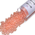 7.5g Miyuki Delica 11/0 Seed Beads, Opaque Dyed Luster Salmon DB235