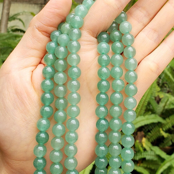 Natural Green Aventurine Gemstone Round Beads, 15 Inch/1 Strand, Size Selections: 4mm/6mm/8mm/10mm