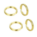 20pcs 925 Sterling Silver Split Jump Rings, Real 18K Yellow Gold Plated, 0.6mm/22 Gauge, Size Selections: 5mm/6mm/7mm/8mm