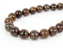 Natural Brown Bronzite Gemstone Round Beads, 1 Strand/15 Inch, Size Selections: 4mm/6mm/8mm/10mm
