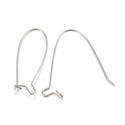 100pcs 316 Stainless Steel Kidney Earring Hooks – 0.8mm Wire (18mm/25mm/30mm/36mm/43mm)