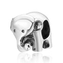 Cute Solid 925 Sterling Silver Elephant Charm Good Luck Bead, Compatible with Pandora All Other...