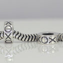1pc Solid 925 Sterling Silver Hugs Kisses Charm XO Bead Charm, Compatible with Pandora All Other Charm Bracelet, EC389