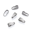 300pcs 316 Stainless Steel 9mm Snap-On Pendant Clasp Bails