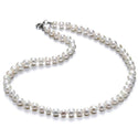 Natural Grade A+ Potato Round White Cultured Freshwater Pearl Necklace, 6-7mm Pearl Strand, Length Selections: 16 inch/18 Inch
