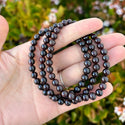 1 Strand Stretch Natural Dark Red Garnet Beaded Gemstone Bracelet, 6mm Beads, Length Selections: 7 inch/7.5 inch/8 inch