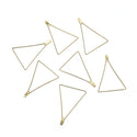 20pcs Raw Brass Large Triangle Beading Hoops, 0.7mm/21 Gauge, 50mm x 35mm, Unplated/Uncoated, CX130-3