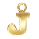 1pc Real 1/20 14K Gold Filled Letter J, Small Alphabet Charm Drop, 5.3x5.6mm, JK12-A10