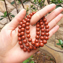 1 Strand Stretch Natural Grade A Red Jasper Beaded Gemstone Bracelet, 8mm Bead, Length Selections: 7 inch/7.5 inch/8 inch/8.5 inch