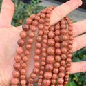 Brown Goldstone Sandstone Gemstone Round Beads, 1 Strand/15 Inch, Size Selections: 4mm/6mm/8mm/10mm