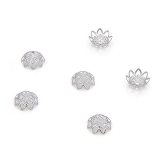 100pcs 10mm 304 Stainless Steel Bead Caps – Hypoallergenic Surgical Grade End Caps