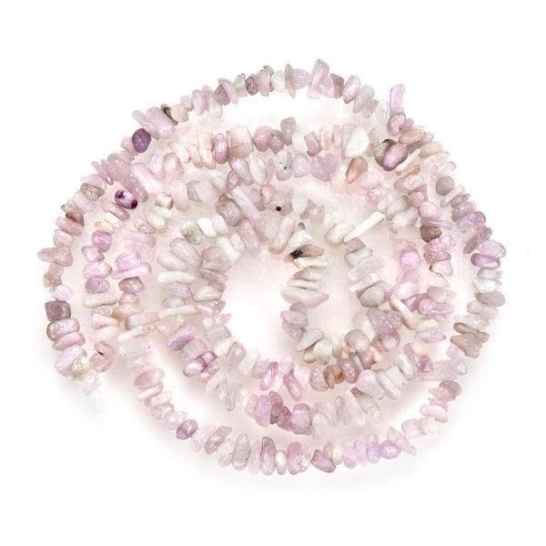 Natural Light Purple Pink Kunzite Gemstones Chip Beads, Free Form, 5mm-8mm, Hole ID 1mm, 1 Strand/31 Inch, GZ1-33