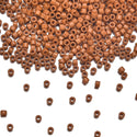 30g Miyuki Delica 11/0 Seed Beads, Duracoat Opaque Persimmon Orange DB2108