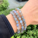 1 Strand Stretch Natural Grade A Labradorite Free Form Gemstone Bracelet, 7-10mm Beads, Length Selections: 7 inch/7.5 inch