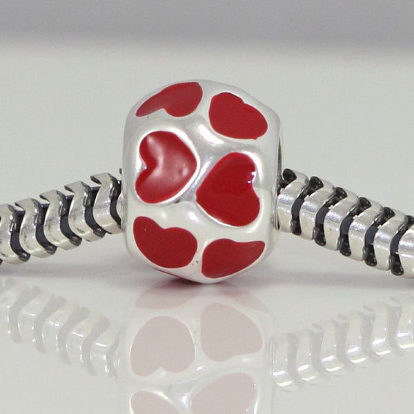 1pc You Are My Only Love Charm 925 Sterling Silver Heart Bead Charm, Compatible with Pandora All Other Charm Bracelet, EC67