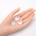 20pcs Heart of Hope Heart Charms, 19.2mm One Sided Heart Drop Pendants, Antique Silver, MC-D18