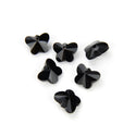 20pcs Creative Club Butterfly Jet Black Crystal Glass Pendant Drop Beads, Drilled Spacers, 22x13mm Large, Hole ID 1mm, CCM-23