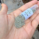 7.5g Miyuki Delica 11/0 Seed Beads, Opaque Matte Glazed Cactus DB2282