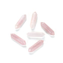 4pcs Natural Pink Rose Quartz Double Point Gemstone Wand, 32mm Loose Cut Stones, G3P-E6
