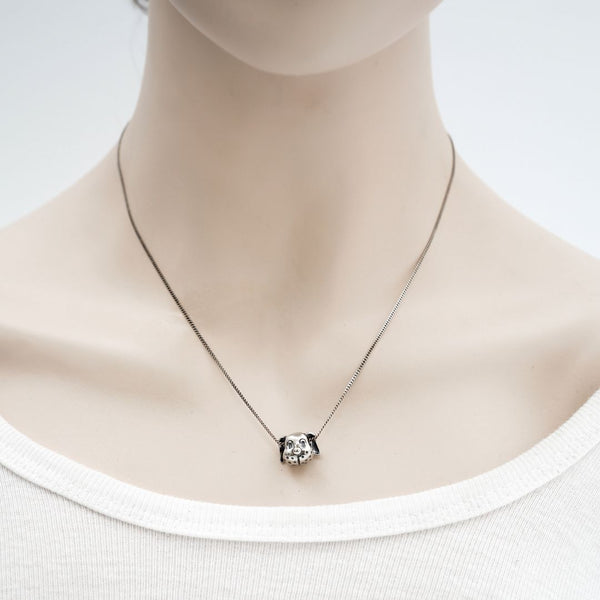 1pc Cute Real Solid Sterling Silver I Love Dog Charm Bead, Compatible with Pandora All Other Charm Bracelets, EC159