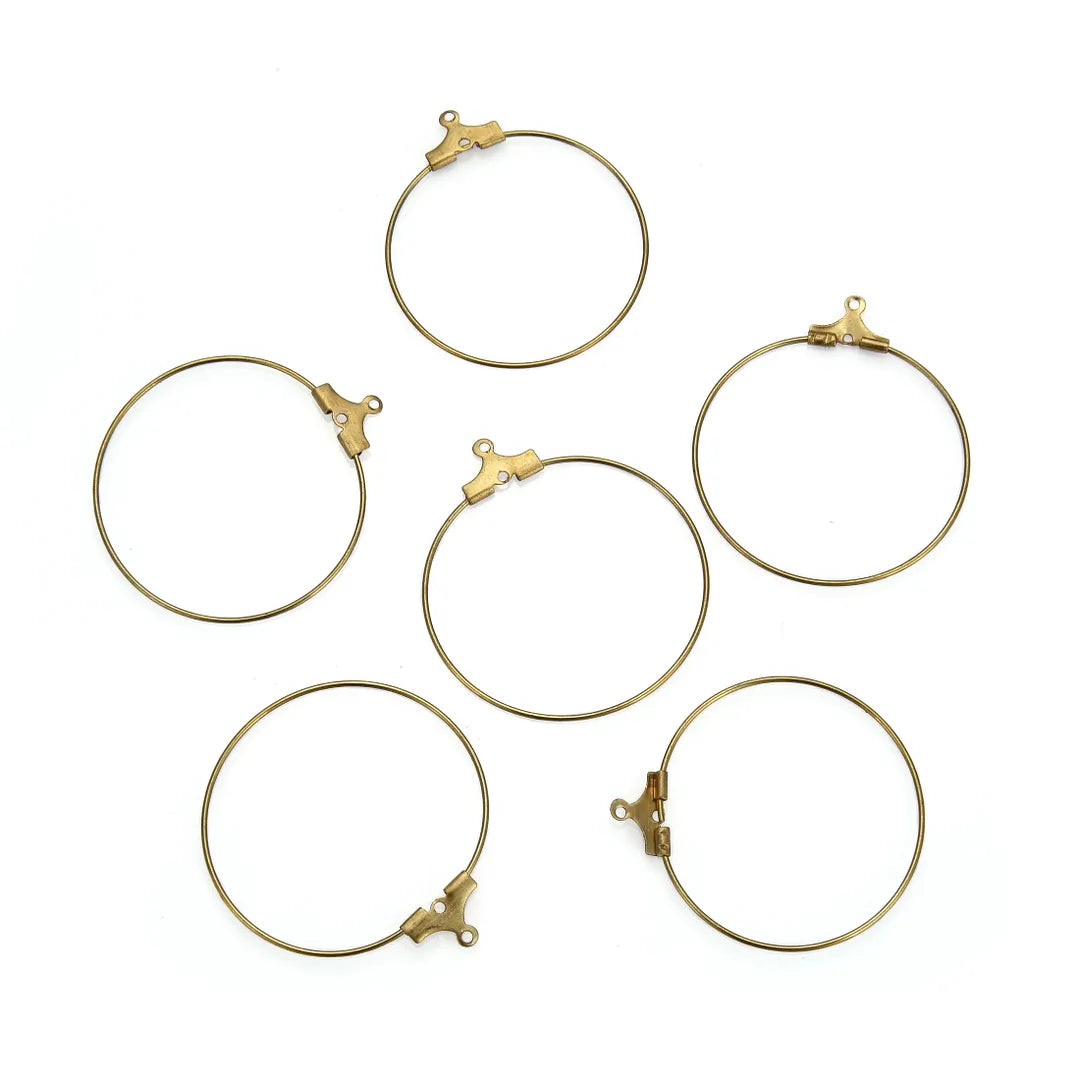 Raw Brass - Earring Posts | Hoops | Backs