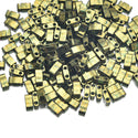 10g Miyuki Half Tila Seed Beads 5x2.3mm, Luster Olive Green (HTL-306)