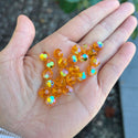 25pcs Adabele Austrian Faceted Round Crystal Beads #5000, Topaz Yellow AB, Size Selections: 6mm/8mm