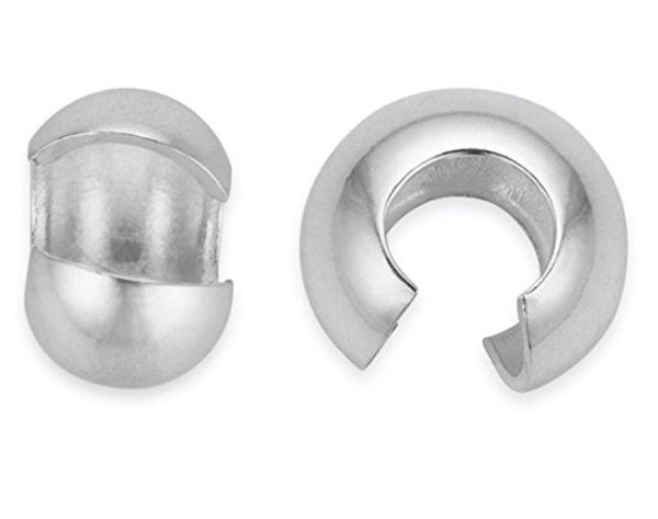 20pcs 925 Sterling Silver Crimp Bead Knot Cover, End Caps, Size Selections: 3mm/4mm/5mm/6mm