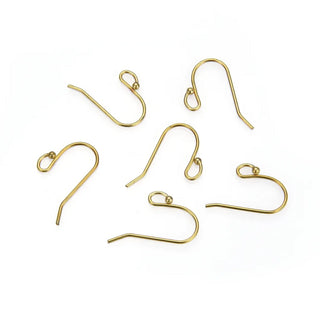 50pcs Raw Brass Strong Ball End Fish Earring Hooks, 0.9mm/19 Gauge, 22mm, Unplated/Uncoated, CX238