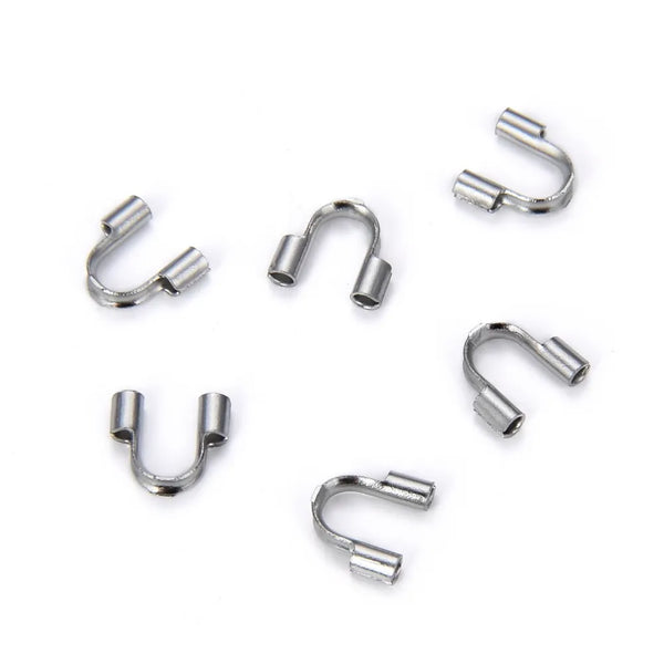 100pcs 304 Stainless Steel Wire Guards, Thread Protectors, Cable Thimbles, Hole ID Selections: 0.5mm/1mm/1.6mm