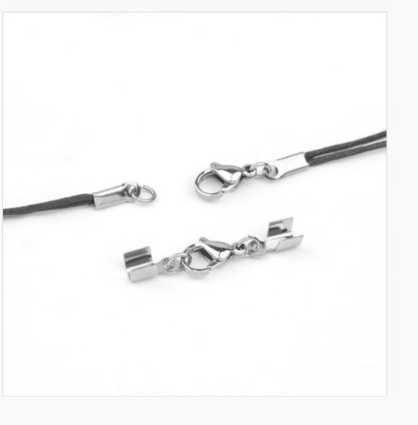 50pcs Tarnish Resistant Fold Over Cord End Crimps, 18K Yellow Gold Plated Brass, Size Selections: 7.3mm/9.3mm