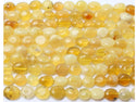 Natural Yellow Opal Gemstone Oval Tumbled Pebble Beads, Irregular, 6mm to 8mm, Hole ID 1mm, 15 Inch/1 Strand, GZ11-3