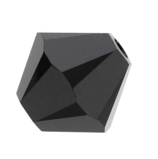 100pcs Preciosa Faceted Bicone Crystal Beads, Jet Black, Size Selections: 3mm/4mm/6mm