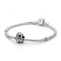 1pc Solid 925 Sterling Silver Owl King Charm Bird Animal Bead, Compatible with Pandora All Other Charm Bracelets, EC2-K1