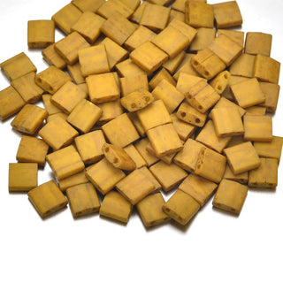 10g Miyuki Full Tila Square Seed Beads 5x5mm, Opaque Matte Brown (TL-2312)