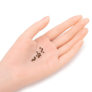 500pcs Small Tiny Corrugated Pumpkin Round Beads, Antique Bronze Plated, Tarnish Resistant, Size Selections: 3mm/4mm