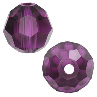 50pcs Adabele Austrian Faceted Round Crystal Beads #5000, Amethyst, Size Selections: 4mm/6mm/8mm/10mm