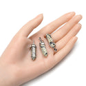4pcs Natural Dalmatian Jasper Gemstone Pendants, 42mm Loose Bullet Point Stone Drops, G2P-C19
