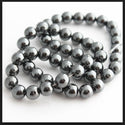 Natural Black Hematite Gemstone Round Beads, 15 Inch/1 Strand, Size Selections: 6mm/8mm/10mm
