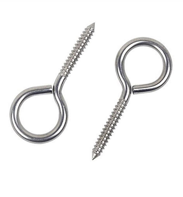 100pcs Glue On Screw Eye Pin Bail Jump Ring Loop, Pendant Connector, 18K White Gold Plated Brass, Size Selections: 8x4mm/10x5mm