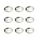 500pcs Tarnish Resistant Oval Beads, Sterling Silver Plated Brass, Size Selections: 7x4mm, 8x5mm, 10x6mm, 12x7mm