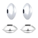 10pcs 925 Sterling Silver Saucer Rondelle Spacer Beads, 8mm, Hole ID 2.2mm, SS52-BB