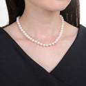 Natural Grade AAA+ Round White Cultured Freshwater Pearl Necklace, 7-8mm Pearl Strand, Length Selections: 16 inch/18 Inch