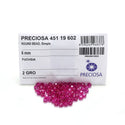 25pcs Preciosa Faceted Round Crystal Beads, Fuchsia (Pink), 6mm, Hole ID 1mm, Pre-2R622
