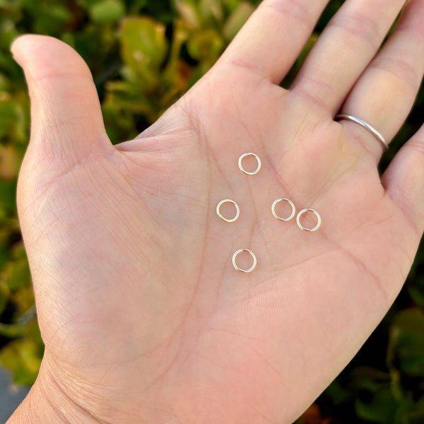 20pcs Real 1/20 14K Gold Filled Open Jump Rings, 0.8mm/20 Gauge, Size Selections: 4mm/6mm
