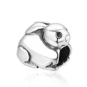 Solid 925 Sterling Silver Easter Rabbit Bunny Bead, Compatible with Pandora All Other Charm...